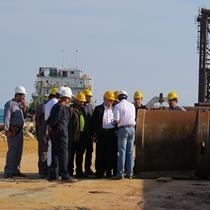 Petropars Group Managing Director Visits South Pars  Phase 11 Jacket